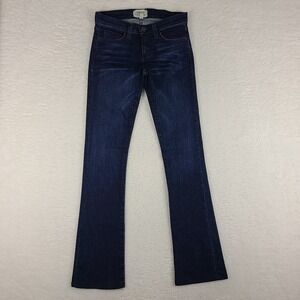 Current Elliott Jeans Womens‎ 25-0 Blue The Slim Boot Cut Dark Wash Denim HEMMED